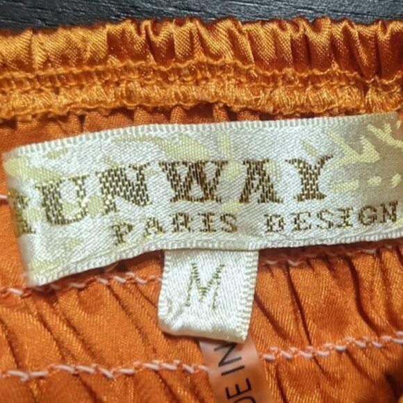 VINTAGE Orange White Summer Dress Size Medium - Picture 7 of 7